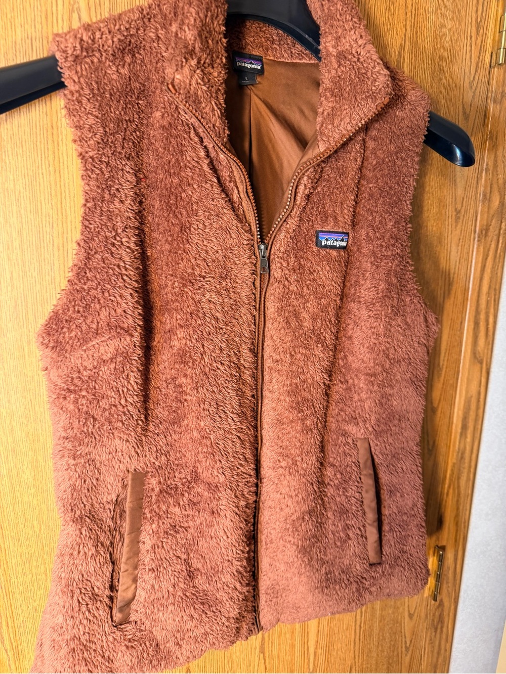 Patagonia Los Gatos Brown Sherpa Fleece Vest - Picture 3 of 7